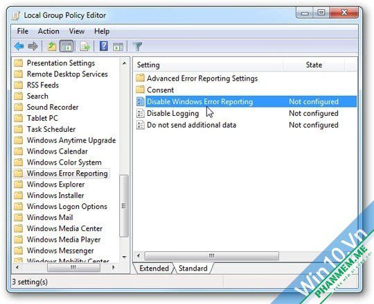 Tắt Error Reporting trong Windows XP 7 8 10 5 disable-Error-Reporting-5