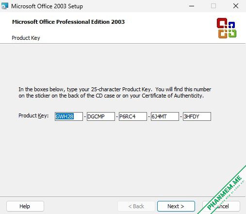 Download Microsoft Office Professional Edition 2003 Full Google Drive 4 Office 2003 tự nhập key