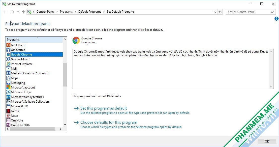 Cách chọn ứng dụng mặc định trong Windows 10 5 Chọn ứng dụng mặc định
