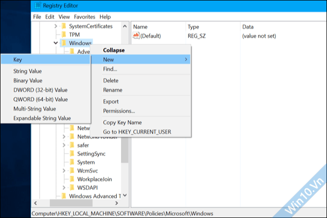 Cách tắt Cortana trên Windows 10 Redstone 5 version 1809 2 new key registry