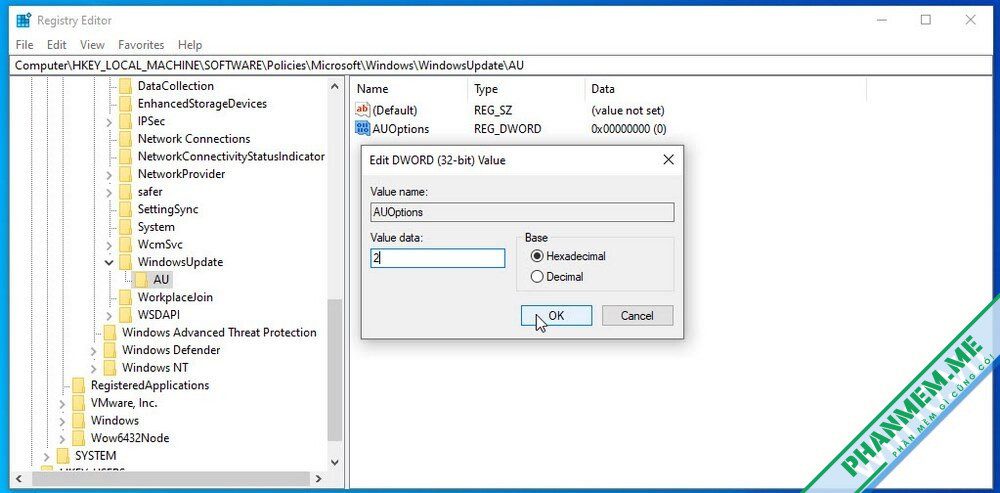 Cách bật / tắt Windows Update Win 10, 11 11 Tắt Update Win 10 registry