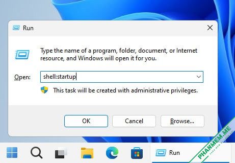 Cách chọn phần mềm, ứng dụng khởi động cùng Windows 11, 10 2 shell:startup