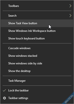Một vài tinh chỉnh hiển thị trong Windows 10 (Phần 2) 3 Show Task View button