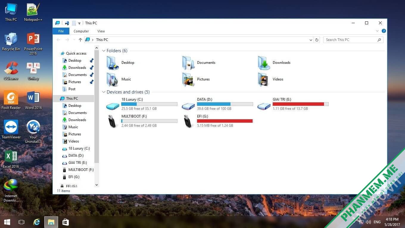 Download Ghost Win 10 "Windows 18 Luxury" 32bit & 64bit - Full Soft 5 Ghost Win 10 - hình 2