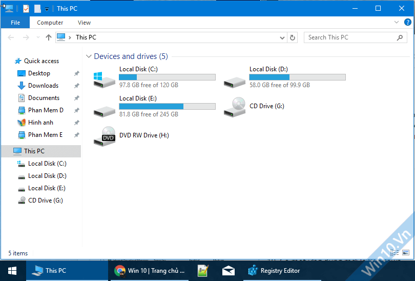Một vài tinh chỉnh hiển thị trong Windows 10 (Phần 2) 1 Hiển thị windows 10