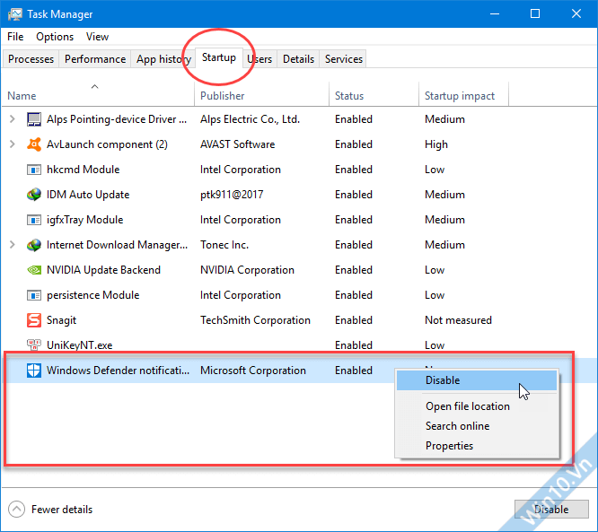 Cách tắt Windows Defender Security Center trên Windows 10 1 Windows Defender Security Center