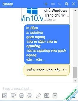 Cách chat chữ in đậm, in nghiêng, gạch ngang trong tin nhắn Facebook 4