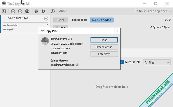 Download TeraCopy Pro v3.17.0.0 (mới nhất) - Hỗ trợ copy file mạnh mẽ 2 TeraCopy Pro 3.6