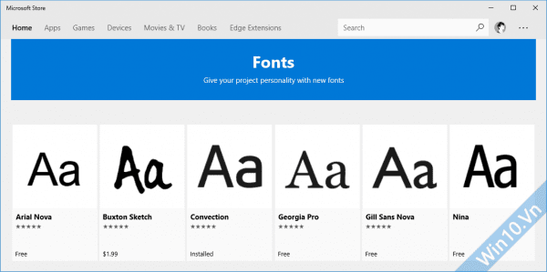 Windows 10 1803 - Redstone 4 có gì mới? 7 Font chữ Win 10