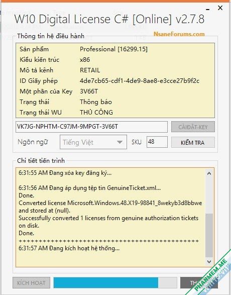 Digital License v3.7 - Active Windows 10 bản quyền kỹ thuật số vĩnh viễn 4 Active Windows 10 bản quyền kỹ thuật số vĩnh viễn - hình 4