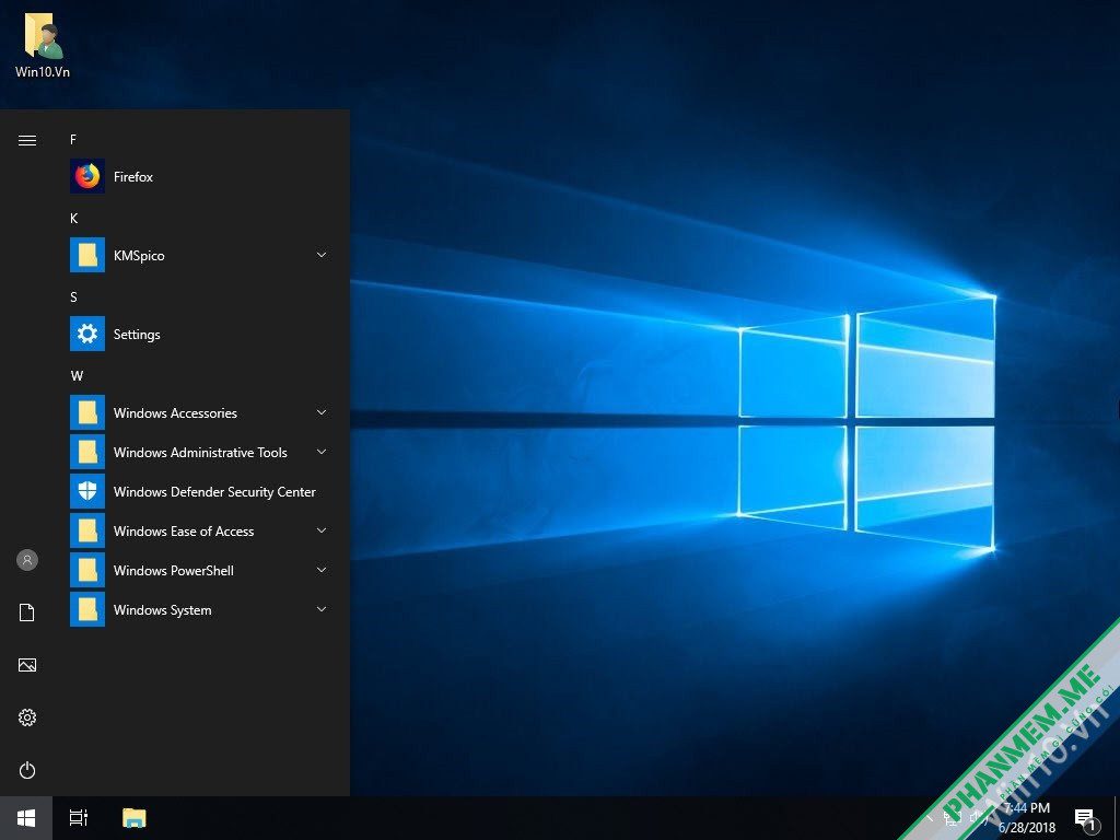 Download Windows 10 Pro Lite x64 Redstone 4 Version 1803 6 Windows 10 Pro Lite x64 Start Menu