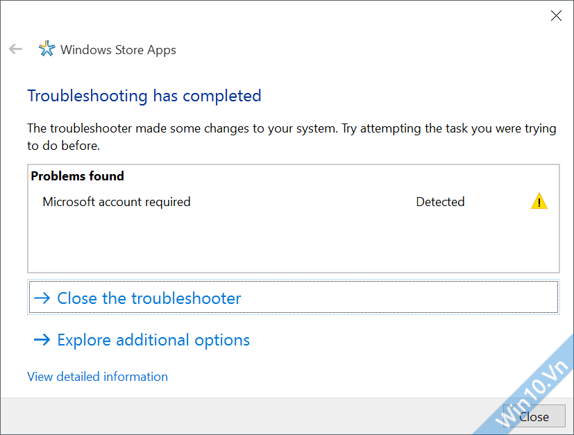 Cách sửa lỗi không tìm thấy Microsoft Store, cài lại Windows 10 Store 5 Windows Store Troubleshooter