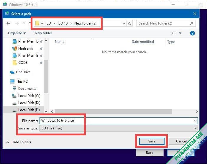 4 Cách Download Windows 10, 11 từ Microsoft, mọi phiên bản, 32bit, 64bit 14 Chọn nơi lưu file ISO Win 10