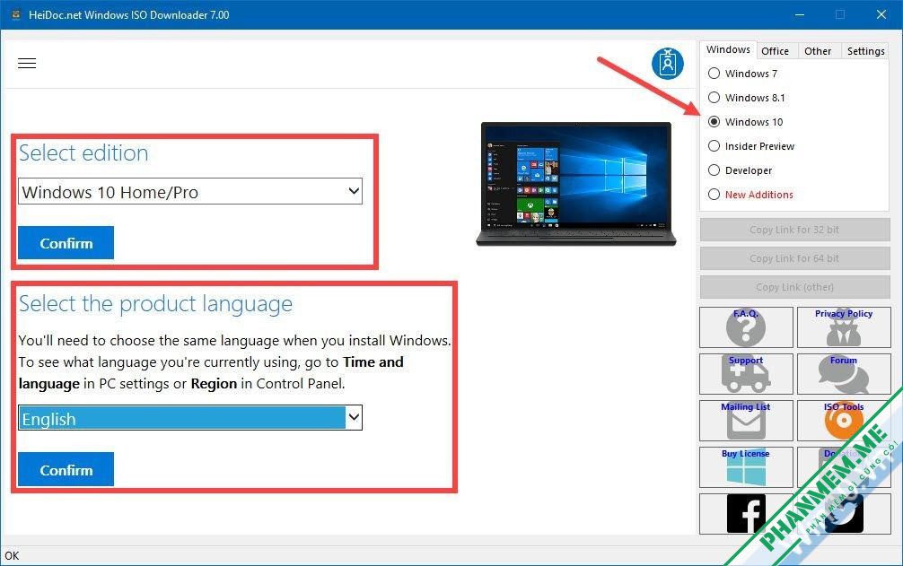 4 Cách Download Windows 10, 11 từ Microsoft, mọi phiên bản, 32bit, 64bit 18 Windows ISO Downloader