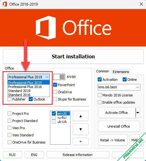Download Microsoft Office 2019 Professional Plus Retail + Volume 4 Microsoft Office 2016-2019 Professional Plus / Standard + Visio + Project Repack
