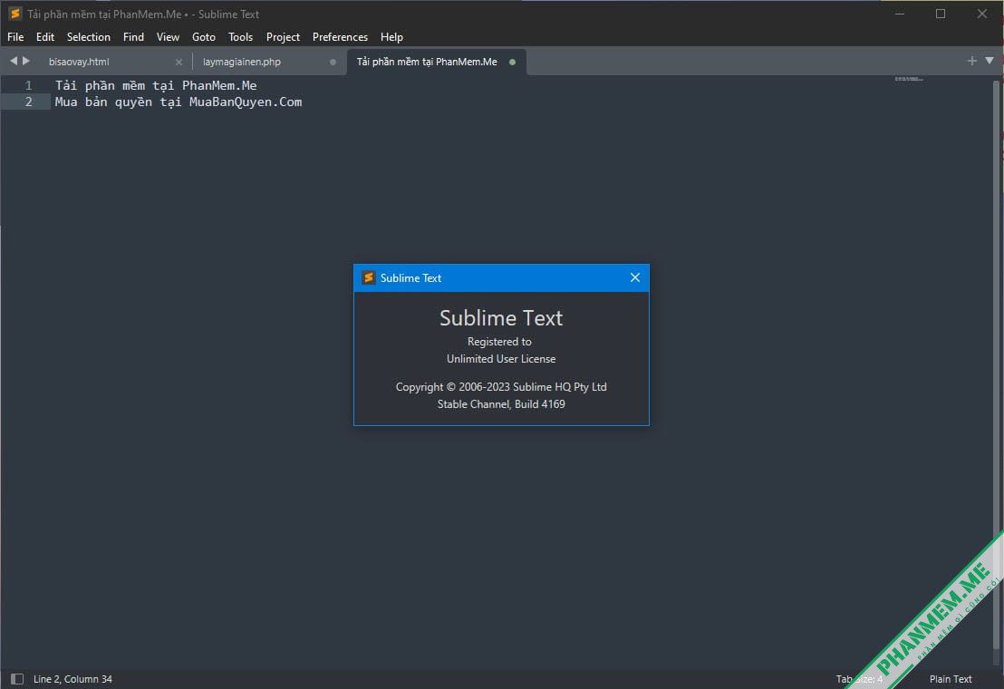 Download Sublime Text 4 Build 4192 64bit - soạn thảo code 5 Sublime Text 4 Build 4169