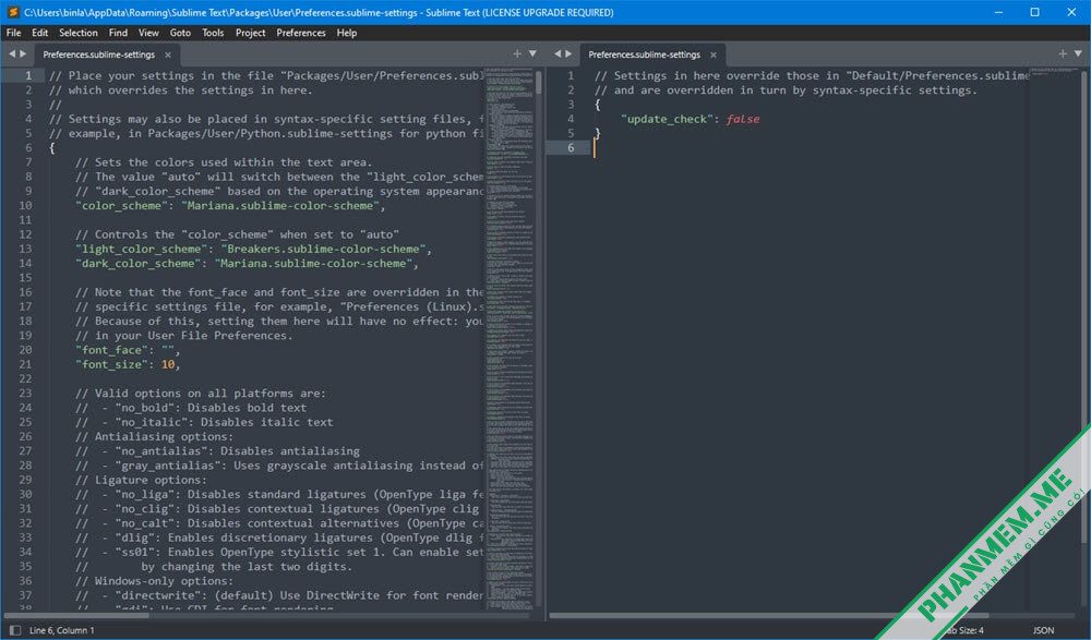 Download Sublime Text 4 Build 4192 64bit - soạn thảo code 7 tắt Update của Sublime Text 4