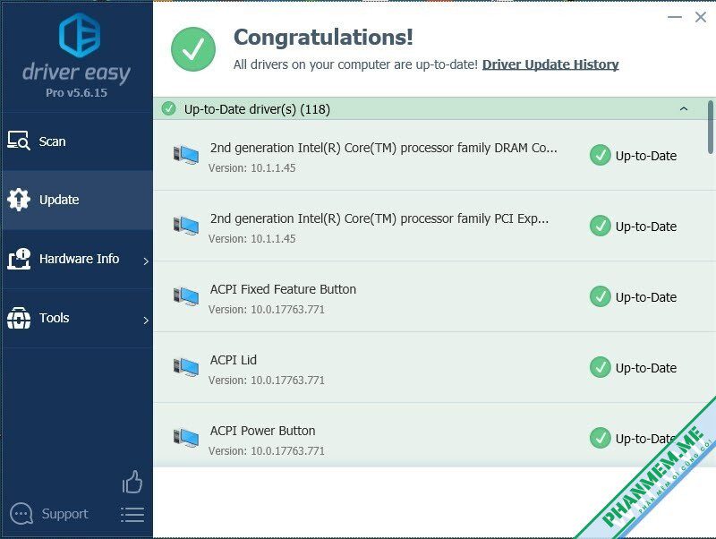 Driver Easy Pro 7.1.1.3510 - Phần mềm cài, cập nhật driver tự động 7 Driver Easy PRO 5.6.15.34863