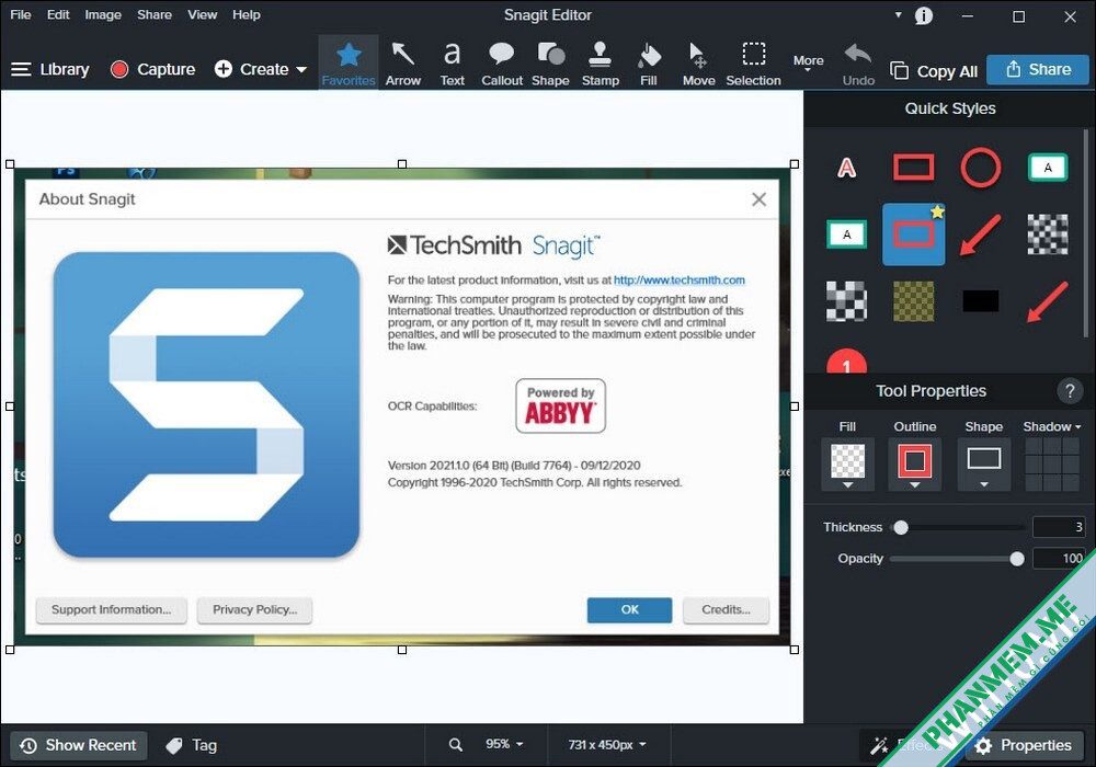Techsmith Snagit 2025 v26.1.0.10201 - Phần mềm chụp ảnh màn hình 7 Snagit Editor 21