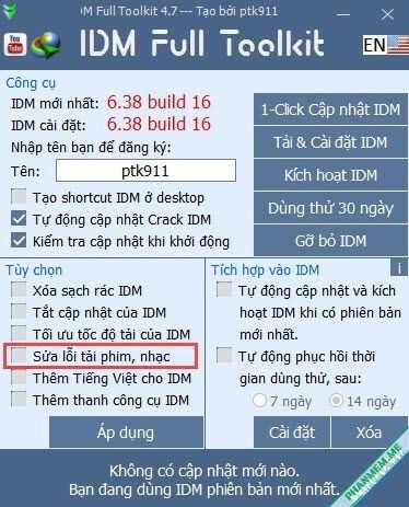 Download idm v6.42.64+ Portable - Không bị báo Fake Serial 4 IDM không tự bắt link