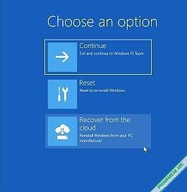 2 tính năng "Cloud download" và "Recover from the cloud" trên Windows 10 3 Recover from the cloud