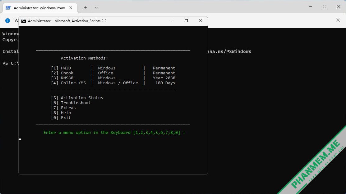 Script Active Win 10, 11 bản quyền số vĩnh viễn & Office 2024, 2021 5 Microsoft Activation Scripts