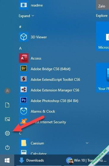 Cách gỡ cài đặt các bản cập nhật Windows 10 1 Cách mở Settings Windows 10