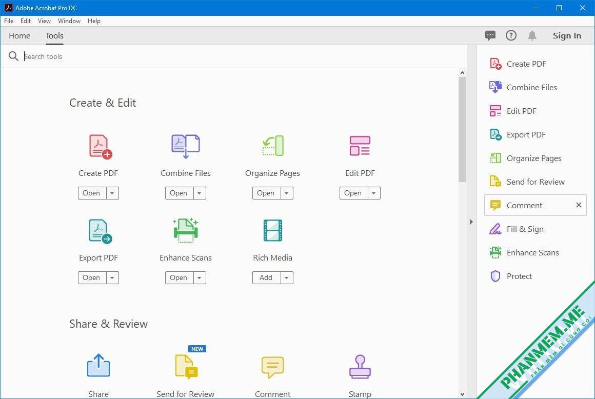 Adobe Acrobat Pro 2025 v2025.001.21288 - Tạo & sửa file PDF 3 Adobe Acrobat Pro DC tools