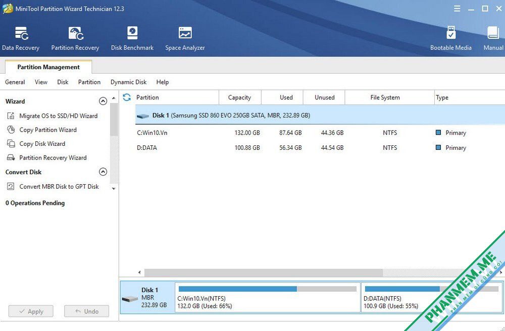 MiniTool Partition Wizard Technician 13.6.0+ Portable | Phần mềm chia ổ đĩa 6 MiniTool Partition Wizard Pro 12.3