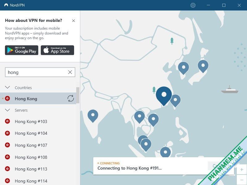 Download NordVPN + Account NordVPN Premium 2024 2025 6 NordVPN server HongKong