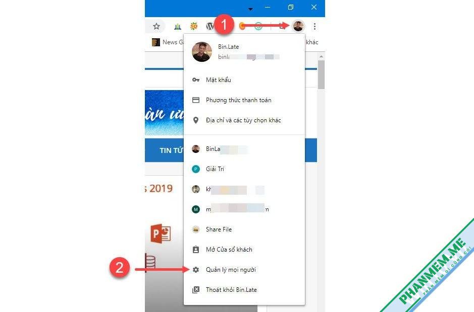 Hướng dẫn sử dụng Google Chrome và các trình duyệt Chromium khác 3 Quản lý mọi người
