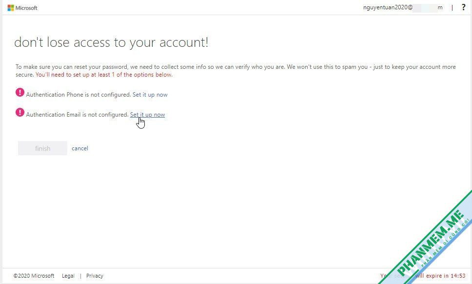 Cách tạo tài khoản Office 365 + OneDrive 5TB miễn phí 6 Authentication Email Microsoft Office 365