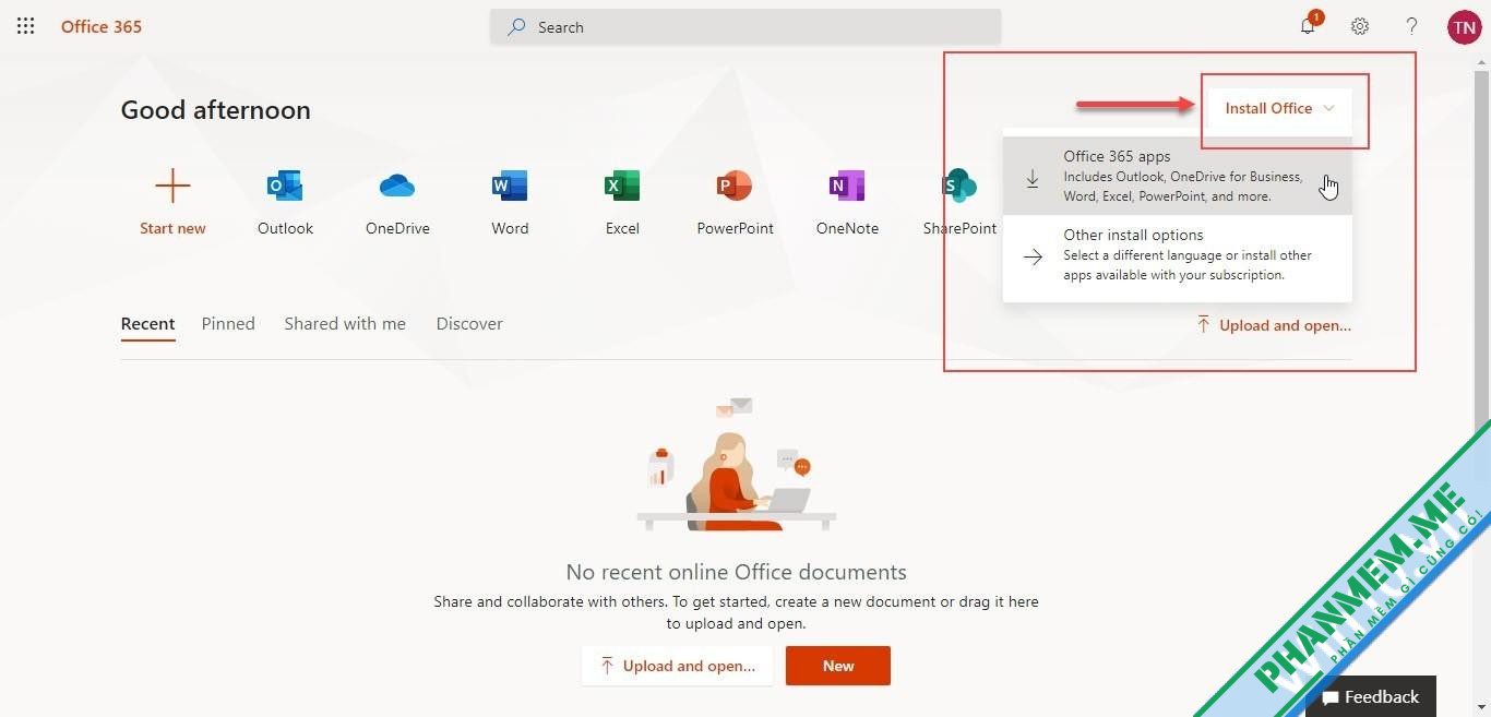 Cách tạo tài khoản Office 365 + OneDrive 5TB miễn phí 9 Cách tải Office 365