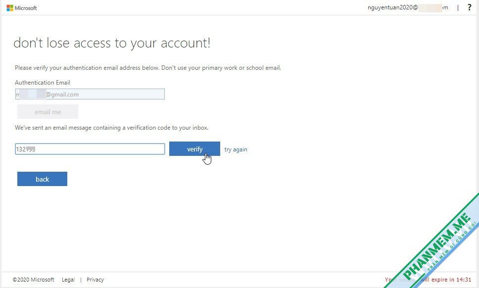 Cách tạo tài khoản Office 365 + OneDrive 5TB miễn phí 8 Xác nhận Email OneDrive 5TB