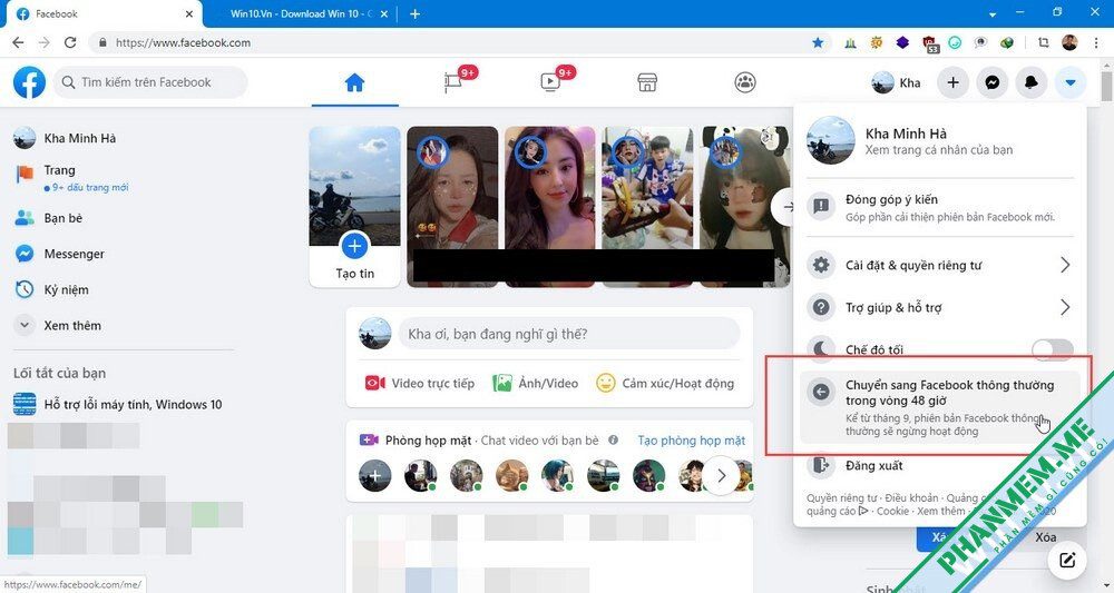 Cách thay đổi giao diện Facebook cũ trên máy tính Windows 1 Giao diện Facebook mới