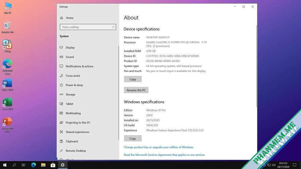 Windows 10 Pro Lite 20H2 64bit Version 2.0 Full Soft by Natha Nguyễn 3 Ghost Windows 10 2009