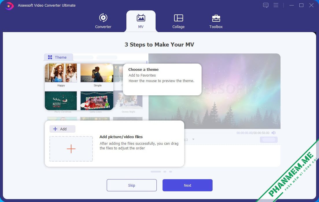 Aiseesoft Video Converter Ultimate 10.9.18 - Phần mềm chuyển đổi định dạng Video 3 Make Your MV Aiseesoft Video Converter Ultimate