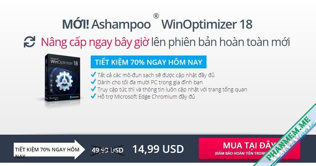 Download Ashampoo WinOptimizer 28.00.20 + Portable - Quét dọn, tăng tốc máy tính 11 Mua Ashampoo WinOptimizer 18