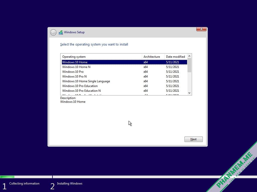 Download Windows 10 21H1 AIO 64in2 32bit + 64bit 3 Cài đặt Windows 10 21H1 64in2 - hình 2