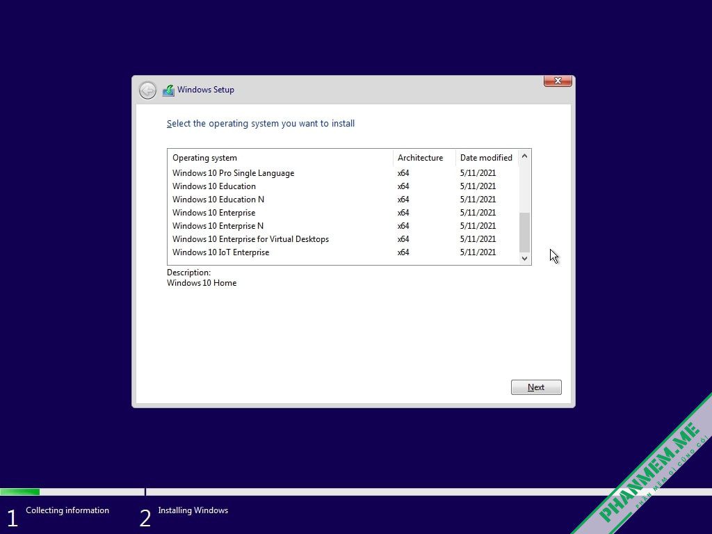 Download Windows 10 21H1 AIO 64in2 32bit + 64bit 5 Cài đặt Windows 10 21H1 64in2 - hình 4