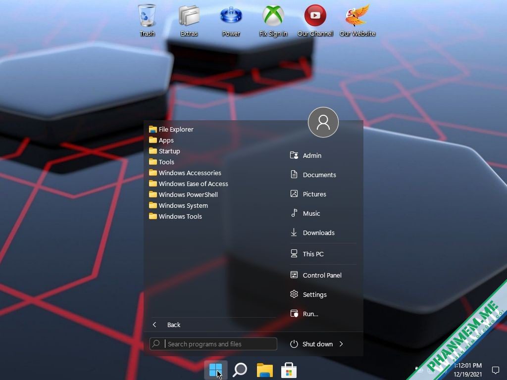 Windows 11 Pro Lite Phoenix LiteOS Presents: CleanOS 11 Pro 4 Start menu Phoenix LiteOS Presents: CleanOS 11 Pro