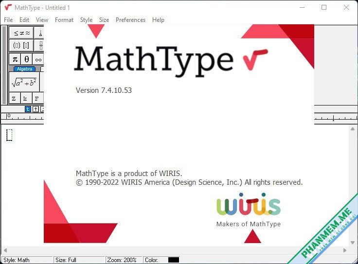 Tải MathType v7.11.1.462 Phần mềm soạn thảo phương trình toán học 10 MathType