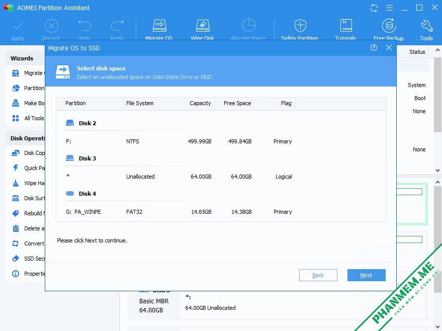 AOMEI Partition Assistant Technician v10.10.0 | Quản lý phân vùng, ổ đĩa 5 Cách chuyển Windows sang SSD