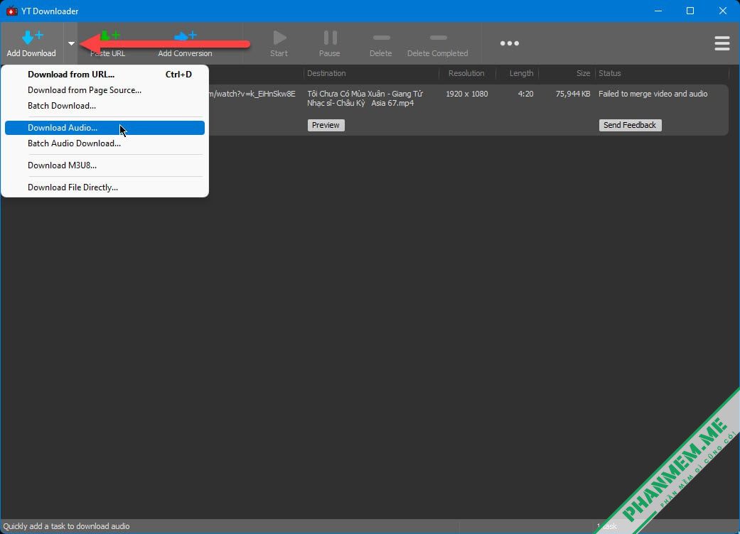 YT Downloader 10.3.0 - Tải Video, MP3 Youtube, Facebook và hàng trăm trang khác 3 Download Audio YT Downloader