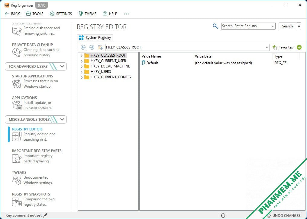 Reg Organizer 9.91 - Dọn dẹp registry, tăng tốc hệ thống 7 Reg Organizer Registry Editor