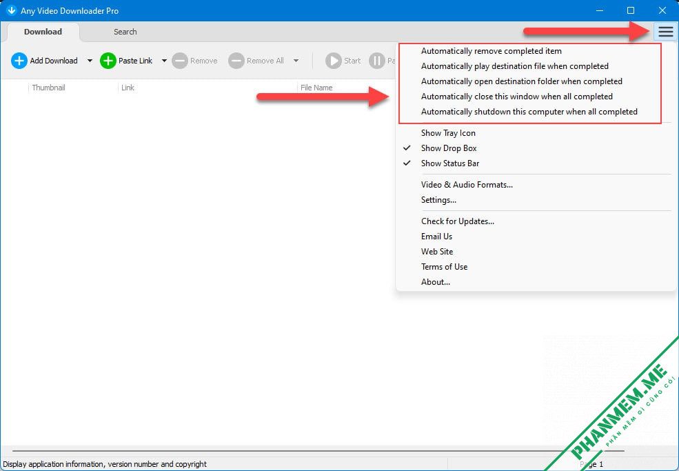 Any Video Downloader Pro 10.2.3 - Phần mềm Download Video Facebook, Youtube 5 Tùy chọn Any Video Downloader Pro