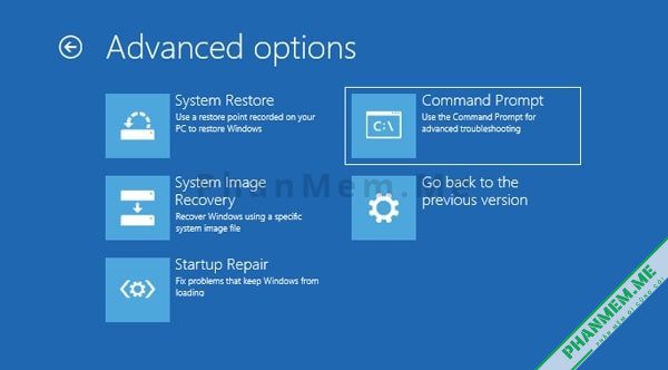 Cách đăng nhập máy tính mà không cần mật khẩu - Bypass Administrator Password 6 Advanced options