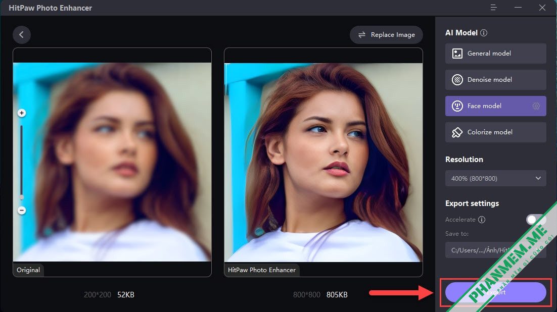 HitPaw Photo Enhancer 2.2.3.2 + Portable - App làm rõ ảnh mờ 5 Kết quả phục hồi ảnh mờ bằng HitPaw Photo Enhancer