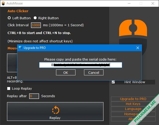 AutoMouse Pro v1.0.5 - Auto Click - Ghi lại hoạt động của chuột 3 Key AutoMouse Pro