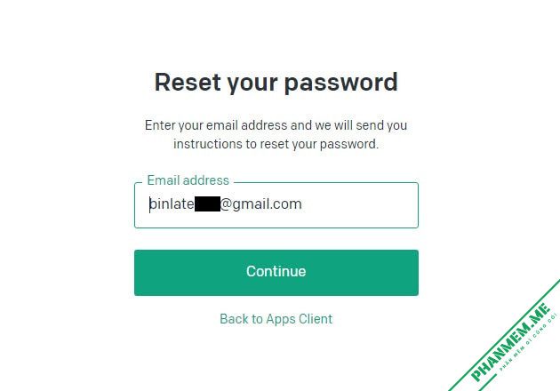 Cách đổi mật khẩu tài khoản ChatGPT - OpenAI 4 Reset password OpenAI